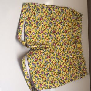Yellow floral shorts